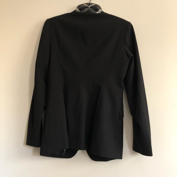 Burberry London Wool Blazer Fitted Black US 8 - Picture 7 of 11